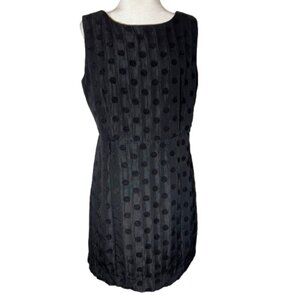 NWT Joe Fresh Women's Polk Dot Black Sleeveless Dress Size 12